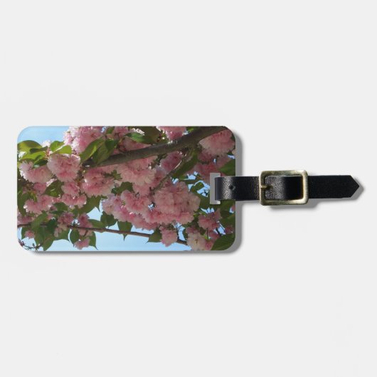 Étiquette À Bagage Double Blossoming Cherry (Devant horizontal)