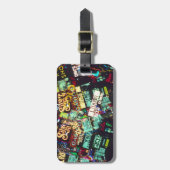 Étiquette À Bagage Double exposition, panneaux de casino, Las Vegas, (Devant Vertical)