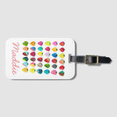 Étiquette À Bagage Douceur fraise mignonne aquarelle de fruit mignon (Devant Horizontal)