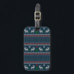 Étiquette À Bagage Doux moche Knit de Noël look Motif<br><div class="desc">Vilain Sweater Fausse Knit Design Motif Marque bagage pour vos voyages pendant la saison des Fêtes de Noël.</div>