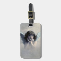 Doux Rosy Cheeked Vintage Angel dans les nuages