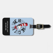 Étiquette À Bagage Dr Seuss | Chat dans l'art rond Casquette (Devant horizontal)