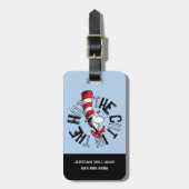 Étiquette À Bagage Dr Seuss | Chat dans l'art rond Casquette (Devant Vertical)