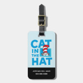 Étiquette À Bagage Dr Seuss | Chat dans le logo du Casquette (Devant Vertical)