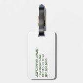 Étiquette À Bagage Dr Seuss | Chat dans le Motif Casquette Clover (Dos Vertical)