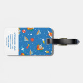 Étiquette À Bagage Dr Seuss | Chat dans le Motif spatial Casquette (Dos horizontal)