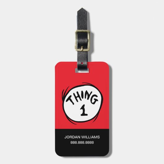 Étiquette À Bagage Dr Seuss | Chose Une Chose Deux - Chose Une (Devant Vertical)