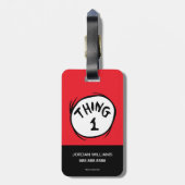 Étiquette À Bagage Dr Seuss | Chose Une Chose Deux - Chose Une (Dos Vertical)