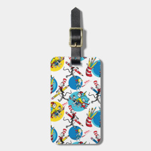 Étiquette À Bagage Dr. Seuss   Personnages avec des crayons motif