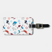 Étiquette À Bagage Dr Seuss | Un poisson deux étoiles de poisson Moti (Devant horizontal)