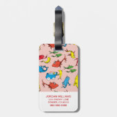 Étiquette À Bagage Dr Seuss | Un poisson deux Motifs de poisson (Dos Vertical)