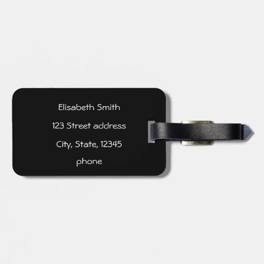 Étiquette À Bagage Dragon chinois (Dos horizontal)