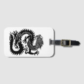 Étiquette À Bagage Dragon chinois traditionnel (Devant Horizontal)