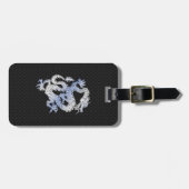 Étiquette À Bagage Dragon de style Chrome dans Peau de serpent noir I (Devant horizontal)