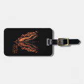 Étiquette À Bagage Dragon en flammes derrière l'épée (Devant horizontal)