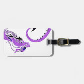 Étiquette À Bagage Dragon enroulé pourpre (Devant horizontal)