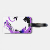 Étiquette À Bagage Dragon enroulé pourpre (Dos horizontal)