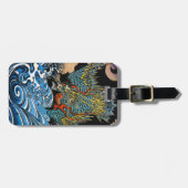 Étiquette À Bagage Dragon légendaire antique japonais oriental frais (Devant horizontal)