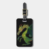 Étiquette À Bagage Dragon noir (Devant Vertical)