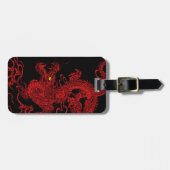 Étiquette À Bagage Dragon rouge (Devant horizontal)