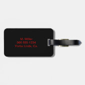 Étiquette À Bagage Dragon rouge (Dos horizontal)