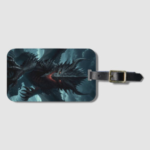 Étiquette À Bagage Dragon sombre et médiéval