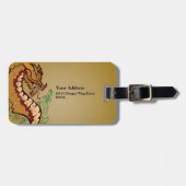 Étiquette À Bagage Dragon stylisé (Devant horizontal)