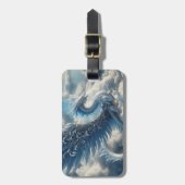 Étiquette À Bagage Dragon superbe entouré de nuages (Devant Vertical)