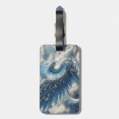 Étiquette À Bagage Dragon superbe entouré de nuages (Dos Vertical)