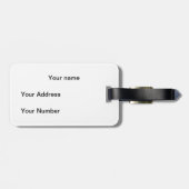 Étiquette À Bagage Dragonflies Superbe Vert & Turquoise Twist (Dos horizontal)