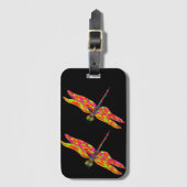 Étiquette À Bagage Dragonfly art (Devant Vertical)
