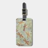 Étiquette À Bagage Dragonfly Dance Gold (Devant Vertical)