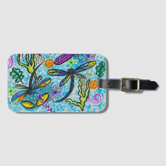Étiquette À Bagage Dragonfly Fantasy  (Devant Horizontal)