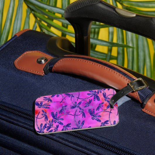 Étiquette À Bagage Dragonfly Flit Peachy rose (Insitu Rectoal 3)