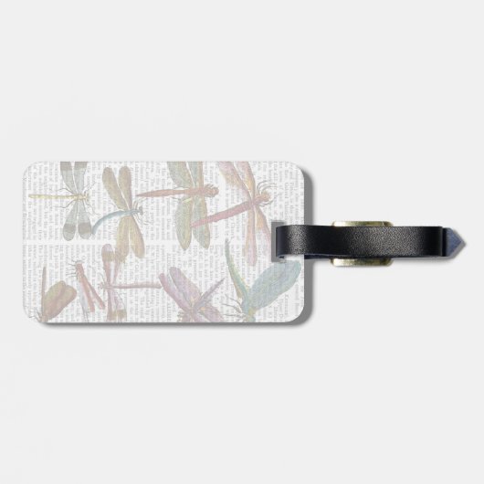 Étiquette À Bagage Dragonfly Print 4 (Dos horizontal)