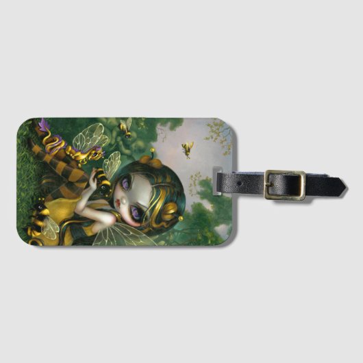 Étiquette À Bagage "Dragonnet abeille" (Devant Horizontal)