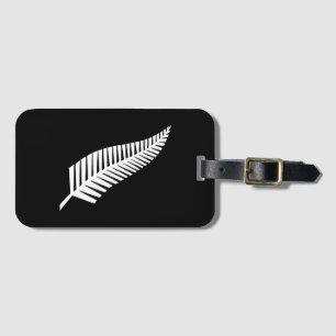 Étiquette À Bagage Drapeau à fougère argentée (NZ)