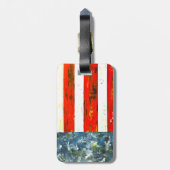 Étiquette À Bagage Drapeau Abstrait américain (Dos Vertical)