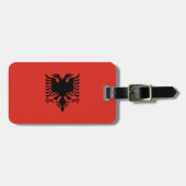 Étiquette À Bagage Drapeau albanais (Devant horizontal)