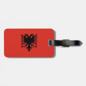 Étiquette À Bagage Drapeau albanais (Dos horizontal)