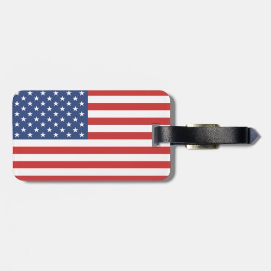 Étiquette À Bagage Drapeau américain (Dos horizontal)