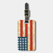 Étiquette À Bagage Drapeau américain (Devant Vertical)