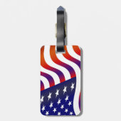 Étiquette À Bagage Drapeau américain (Dos Vertical)