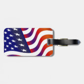 Étiquette À Bagage Drapeau américain (Dos horizontal)