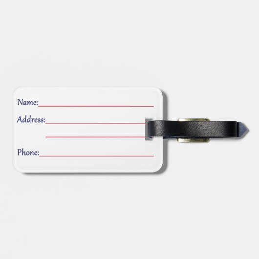 Étiquette À Bagage Drapeau américain (Dos horizontal)