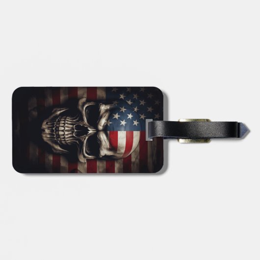 Étiquette À Bagage Drapeau américain (Dos horizontal)