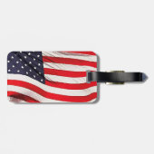 Étiquette À Bagage Drapeau américain (Dos horizontal)