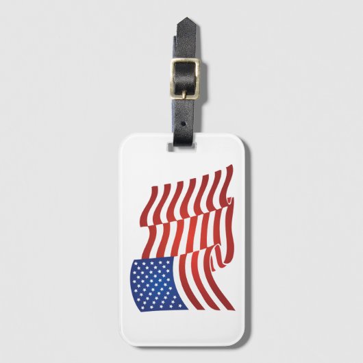 Étiquette À Bagage Drapeau américain (Devant Vertical)