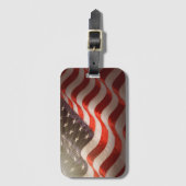 Étiquette À Bagage Drapeau américain (Devant Vertical)