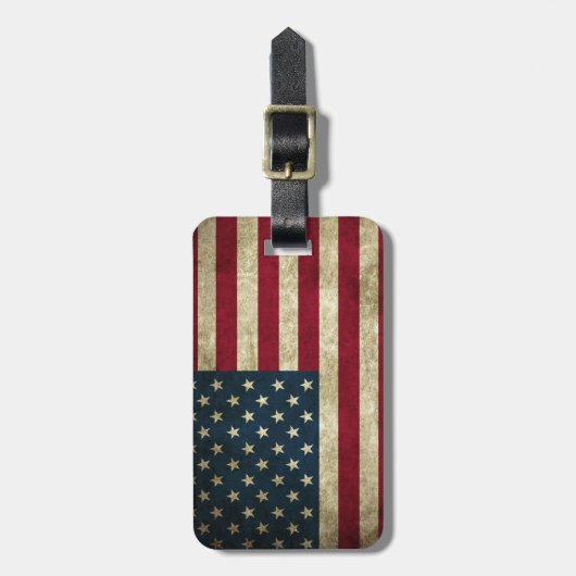 Étiquette À Bagage Drapeau américain (Devant Vertical)